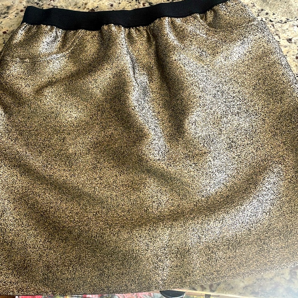 Gold Metallic Cynthia Rowley Mini Skirt 12
